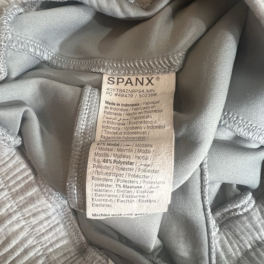 SPANX AirEssentials Wide Leg Pant Size Small Gray Drawstring Waist - Picture 9 of 14